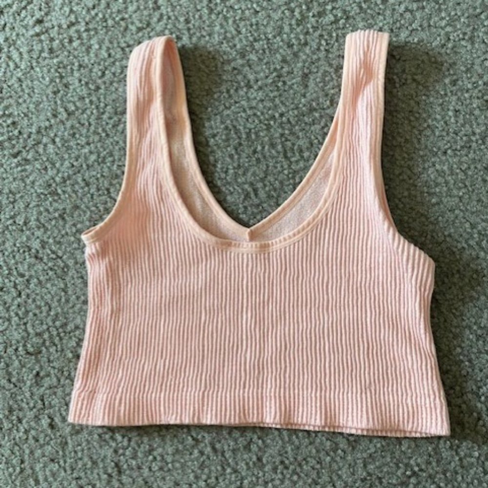 Pink Ribbed Tank Top - Picture 2 of 2